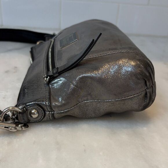 Coach Poppy Hippie Collection Metallic Leather Shoulder Crossbody Bag Y2K - Picture 10 of 16